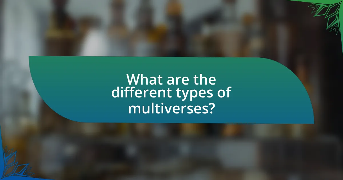 What are the different types of multiverses?
