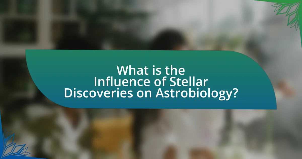 What is the Influence of Stellar Discoveries on Astrobiology?
